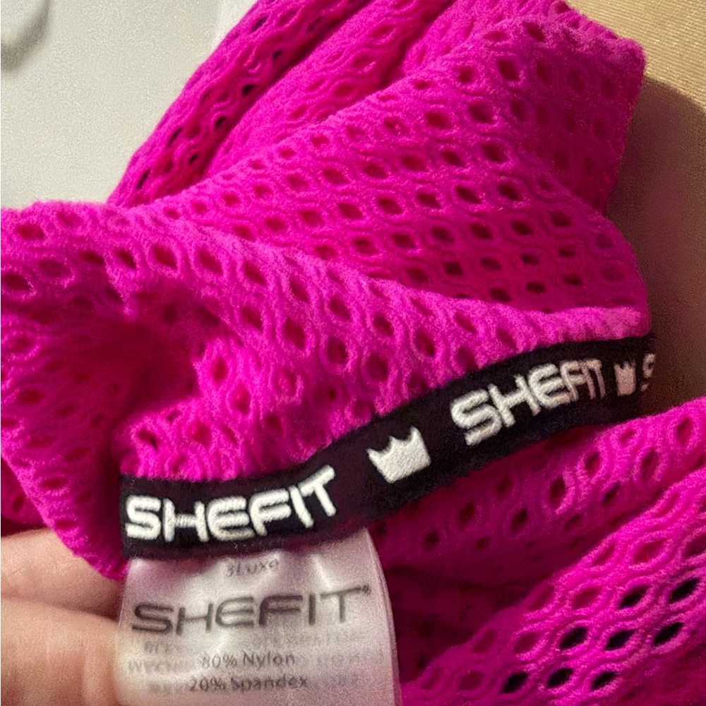 SHEFIT Hot Pink Mesh Fabric - Picture 4 of 5